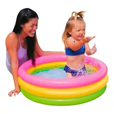 Piscina Pequena Infantil Bebê Redonda Mini Inflável Plástic Cor Colorida