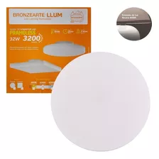 Plafon De Led 32w De Sobrepor Redonda Borda Infinita 4000k 