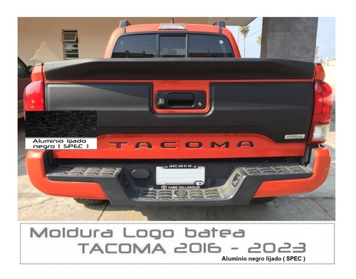 Letras Logotipo Combo  Toyota Tacoma 2016 - 2023 Aluminio Foto 4