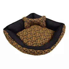 Colchonete Cama Caminha Pet Casa Laura Enxovais Girassol Com Almofada Ossinho Estampado Luxo 100% Algodão Tamanho Grande