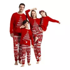 Set De 2 Pijamas Navideños Familiares Para Adultos Y Niños
