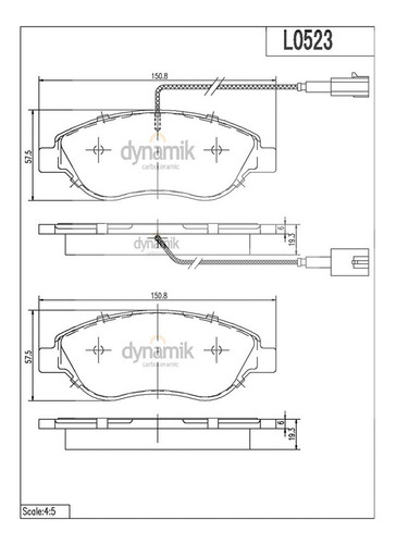 Balatas Bajos Metales Delanteras Dynamik Bravo L4 1.6l 09/10 Foto 2