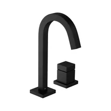 Torneira De Mesa Bica Alta Para Lavatório Cubo Black Matte