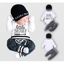 Conjunto De Bebe Ropa De Bebe Niño Litle Brother De 3 Piezas