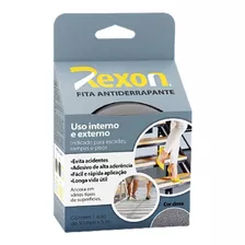 Fita Antiderrapante Cinza Pisos Escadas 50mmx5mts Rexon