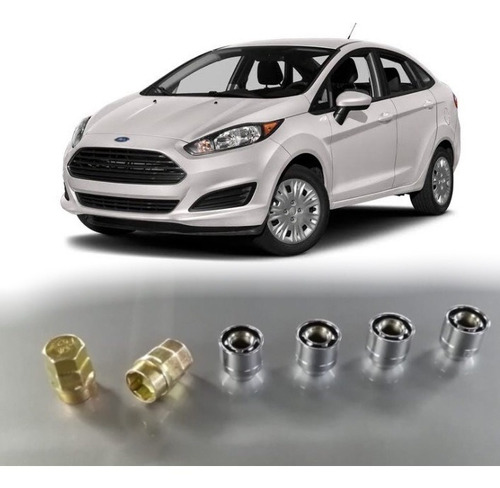 Birlos De Seguridad Ford Fiesta Sedan-hb 11-2019 Doble Llave Foto 2