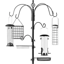 6-hook Bird Feeding Station, Steel Multi-feeder Kit Sta...