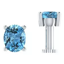 Aros - Ani's Womens 0.15 Cttw Aquamarine D-vvs1 Diamond Soli