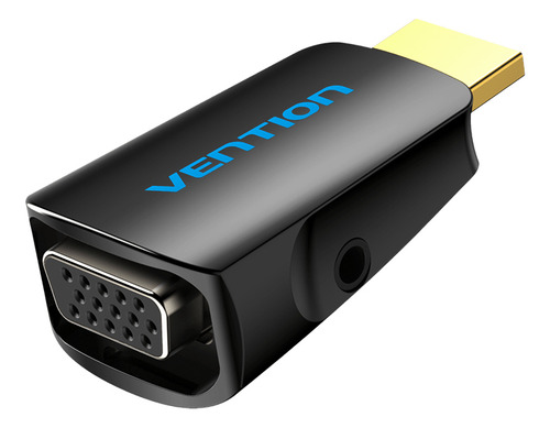 Adaptador Union Vention - Hdmi Macho A Pantalla Vga Hembra Con Audio 3.5mm - Certificado Full Hd 1080p 60hz - Pc / Proyector / Notebook / Tv - Aidb0