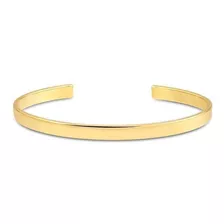 Bracelete Dourado Pulseira De Ouro 18k Semijoia Liso Fino