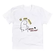 Camiseta Infantil Flork Menino Menina Humor Tô Com Fome