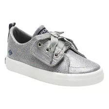 Tenis Sperry Crest Vibe Jr Gris Niños Stl161793