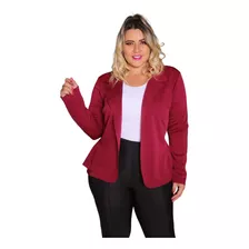 Blazer Casaco Feminino Neoprene Plus Size Tamanho G1 G2 G3