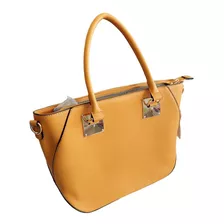 Bolso Mujer Moda Amarillo Vinipiel Liso