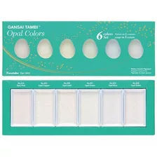 Juego De 6 Colores De Acuarela Kuretake Opal Colors De Gansai Tambi