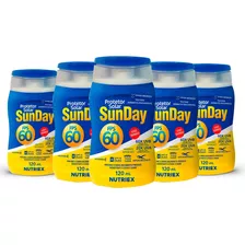 Kit 5un Protetor Bloqueador Solar Fps 60 120ml Sunday