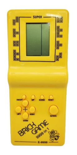 Consola Brick Game 9999 In 1 Standard  Color Amarillo