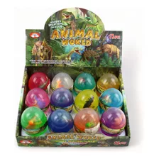 Set 12 Huevos De Dinosaurio Con Slime Colores Juguete Niños