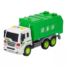 Caminhão De Lixo Reciclagem Realista Com Som E Luz Bbr Toys