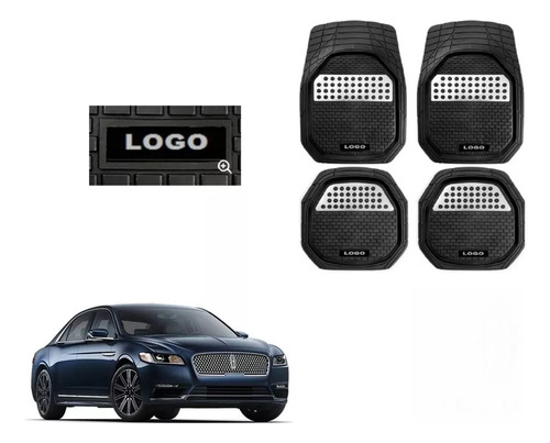 Tapetes 4pz Bandeja 3d Logo Lincoln Continental 2017 - 2021 Foto 3