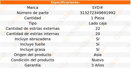 Homocintica Lado Caja 22/20 Chevrolet Spark 16/21 Syd Foto 2