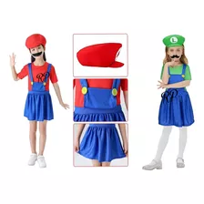 Disfraz De Mario B O Luigi Para Niñas Talla Elección 