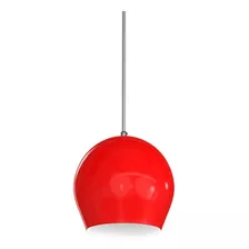 Pendente Ball 10,5cm Inove Cor Vermelho/branco 110v / 220