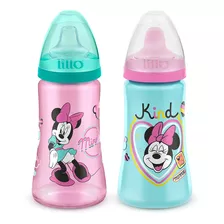 Copo De Transição Bebe Bico De Silicone Minnie Disney - Kit