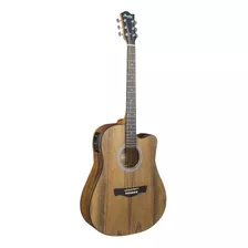 Violão Elétrico Tagima Memphis Md25 Aço Natural Walnut Satin Orientação Da Mão Direita