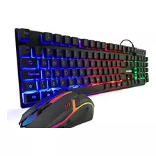 Kit Teclado E Mouse Gamer Semi Mecânico Com Conexão Usb