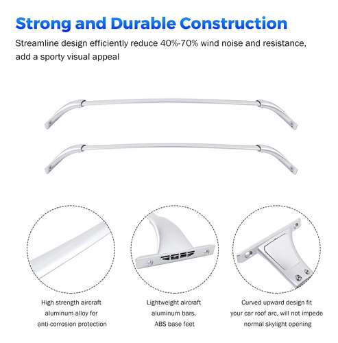 Rogue Barras Transversales Para Techo Compatibles Con Nissan Foto 3
