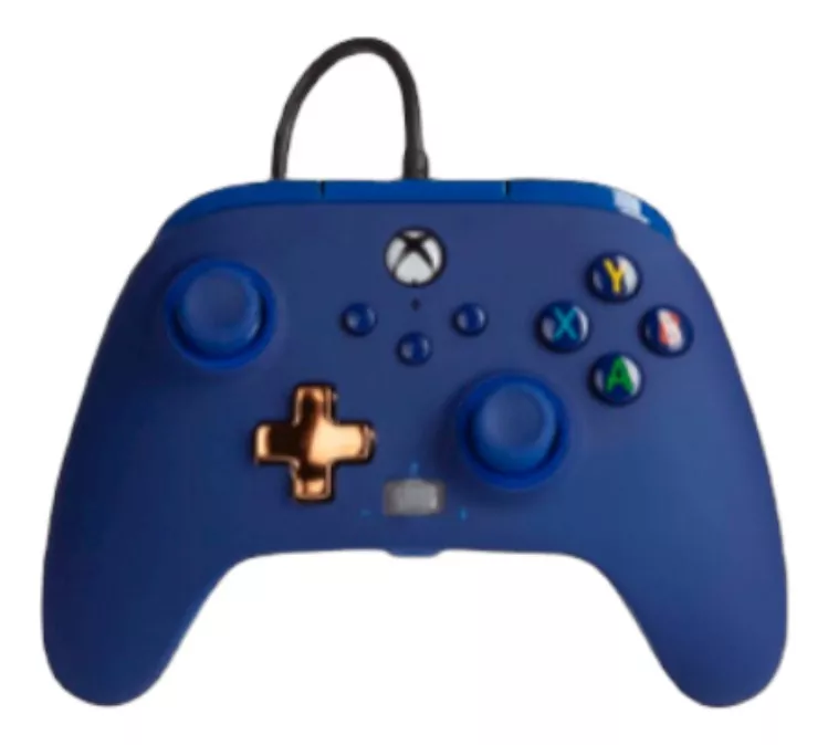 Controle Joystick Acco Brands Powera Enhanced Wired Controller For Xbox Series X|s Midnight Blue