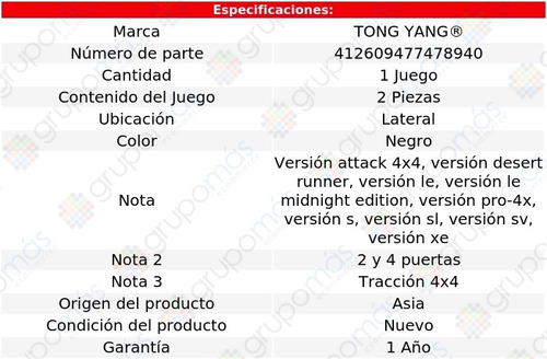 1 Juego Estribos Lat Tong Yang Nissan Frontier 16/20 Foto 2