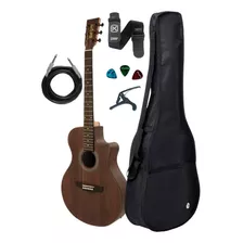 Violão Rozini Flat Elétrico Fosco Rx516 Kit Capa Acessórios