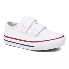 Tênis Star Cano Baixo Branco All Velcro Infantil Bebê Kids