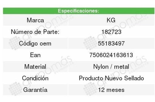 Polea Tensora Distribucion Kg Fiat Panda 1.2l 2007-2009 Foto 3