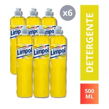 Kit 6 Detergente Neutro Glicerina Anti-odor 500ml 