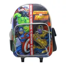 Mochila Con Carro Avengers Vengadores Sp589 Original 18''