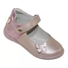 Zapatillas Casuales Coqueta Niña Rosa Mariposa Piel 182806i