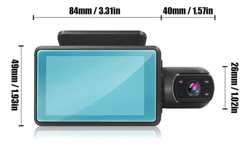 2024 Cmara Dash Cam Hd Vdeo Frontal Automvil Doble Lente Foto 6