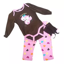 Set Body, Pantalón Y Medias Con Sonajero Para Nena Nuby