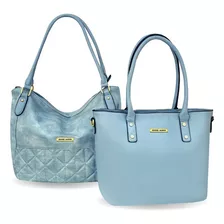 Bolsa Em Alta Feminina De Saco Ombro Super Luxo Novidade Cor Azul