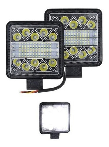 Par Faros 34 Led Auxiliares 4x4 Auto Moto Fija Estrobo F1 Foto 2