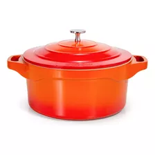 Panela Caçarola Revestimento Cerâmico 24 Cm Laranja Le Cook 