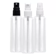10 Frascos Plástico Pet 60ml Cilíndrico C/ Válvula Spray