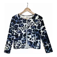 Saco Saquito Chaqueta Estampada Blazer Talle Xl Mujer Nofret