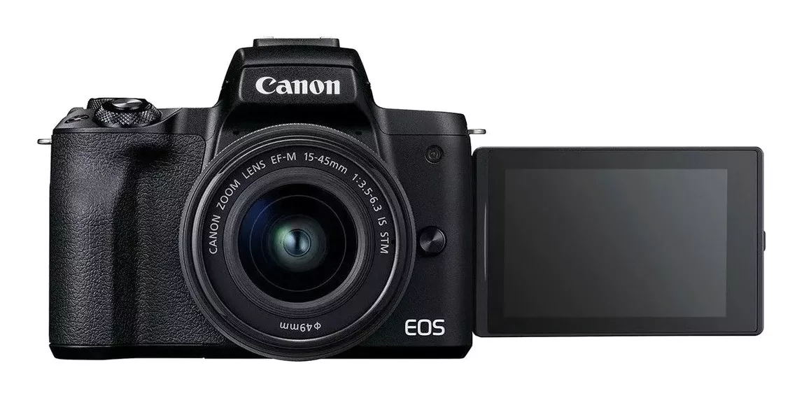  Canon Eos Kit M50 Mark Ii + Lente 15-45mm 3.5-6.3 Is Stm + Lente 55-200mm Sin Espejo Color Negro 