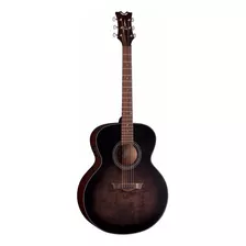 Guitarra Electroacústica Jumbo Dean St Augustine Tapa Solida Color Satin Vintage Black Burst Orientación De La Mano Diestro