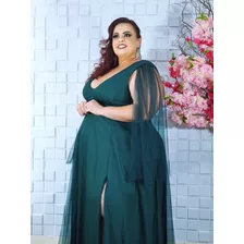 Lançamento Vestido Longo Madrinha Manga Capa Falsa Brilho Rg