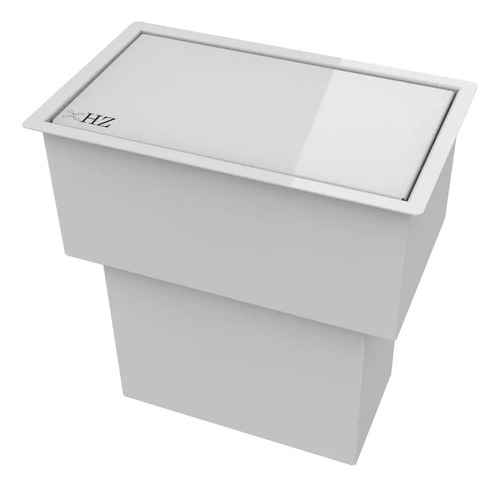 Lixeira Retangular Embutir Branca 4 L Para Bancada - Click Branco